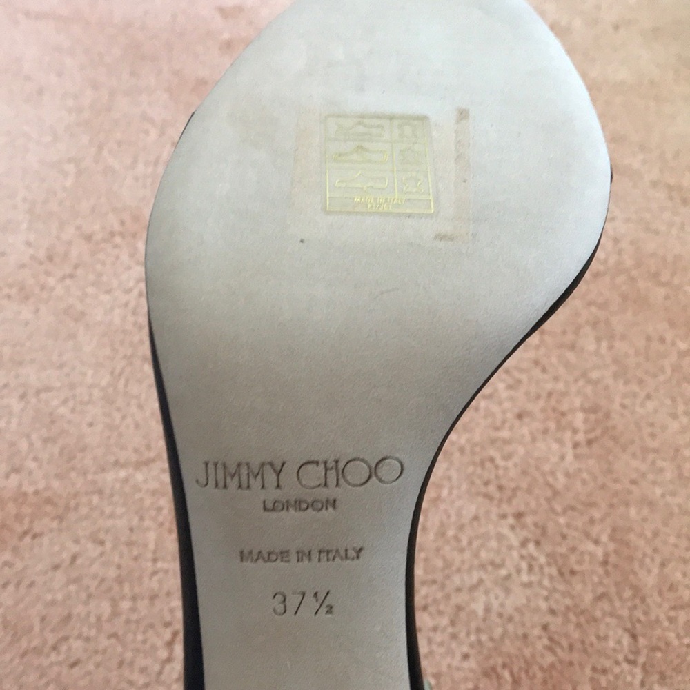 ⭐️HP⭐️JIMMY CHOO Lamba Cube Studded Leather Heels - Picture 7 of 8